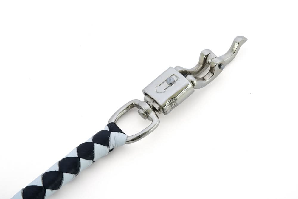 GBW24 Leather Biker Whip-White/Black