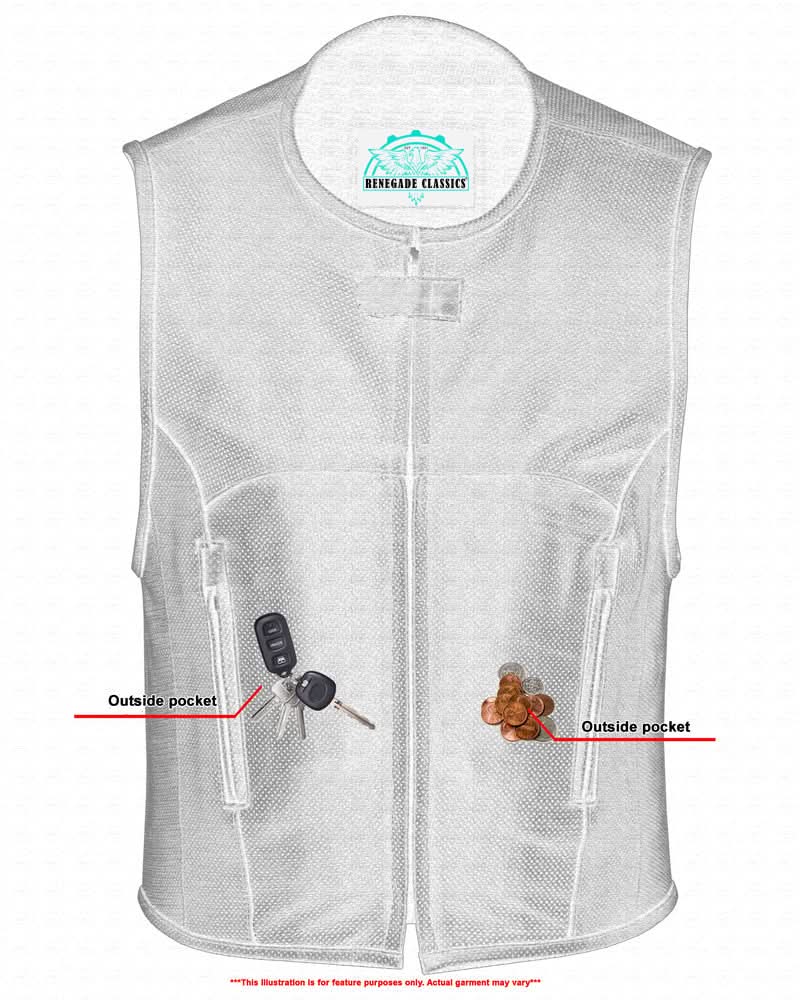 Men's Updated Perforated SWAT Team Style Vest - Black