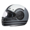 DOT Daytona Retro Full Face Motorcycle Helmet: Vintage Style for Men, Women, & Youth - W/ Racer