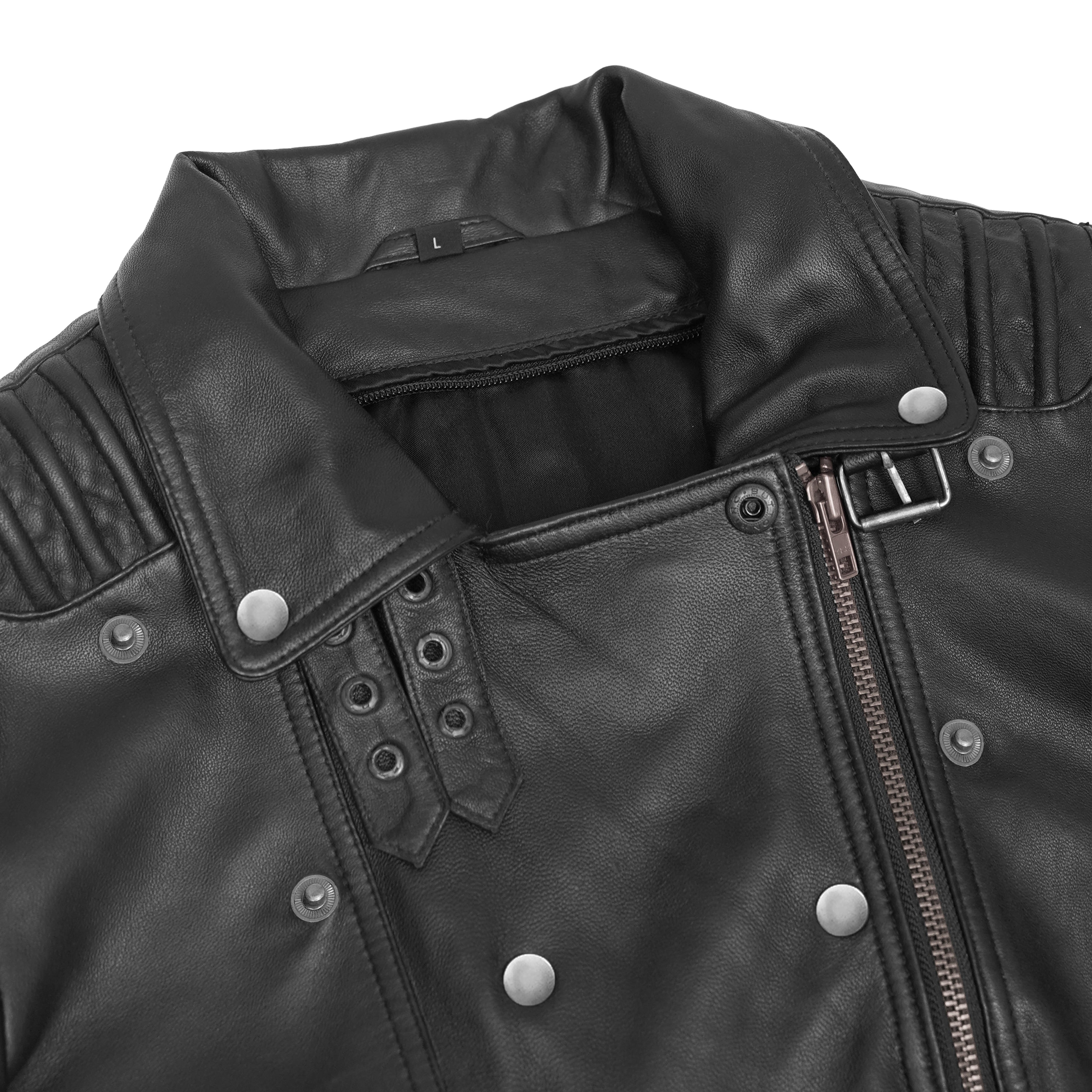 Shadow Queen Women's Black Fashion Leather Jacket